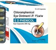 E D PHENICOL (Eye Capsules) packaging